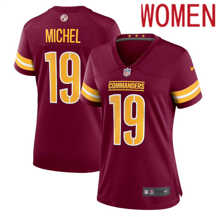 Women Washington Commanders #19 Marken Michel Nike Burgundy Game NFL Jersey->women nfl jersey->Women Jersey
